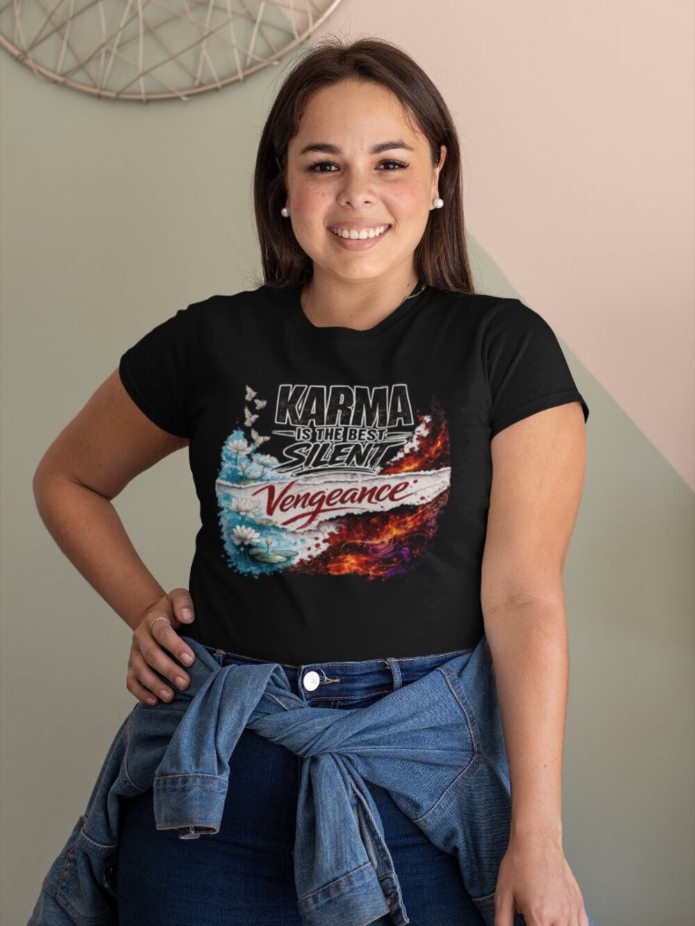 Karma Is the Best Silent Vengeance T-Shirt - Picture 12 of 12